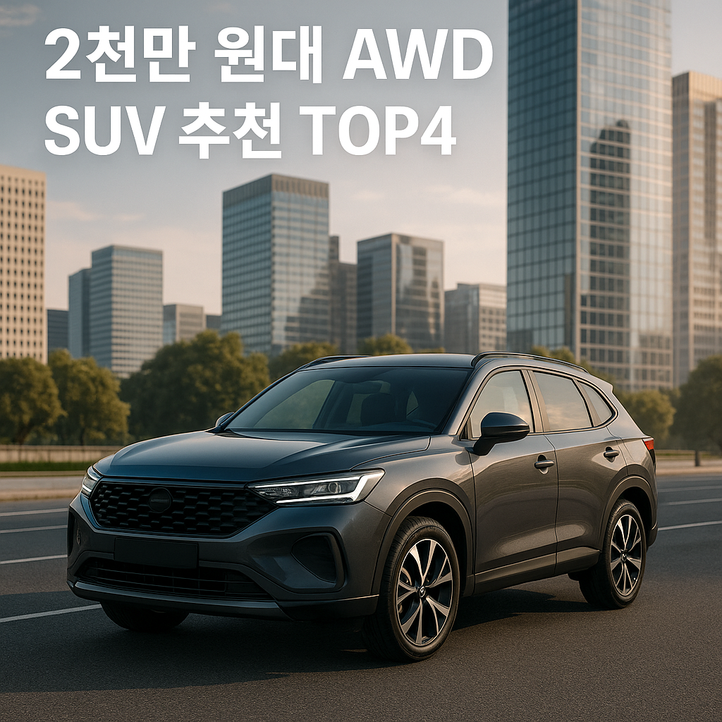 Read more about the article 2천만 원대 AWD SUV 추천 TOP4