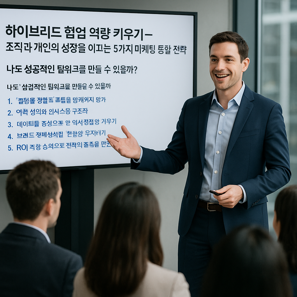 Read more about the article 하이브리드 협업으로 성장하기